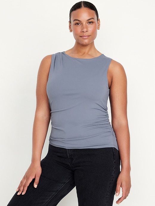 Image number 5 showing, Sleeveless Double-Layer Top