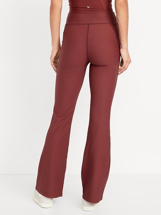 Image number 2 showing, Extra High-Waisted PowerSoft Ribbed Flare Leggings