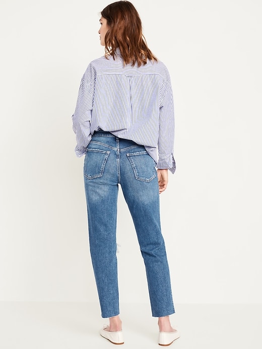 Image number 3 showing, High-Waisted OG Straight Cut-Off Ankle Jeans