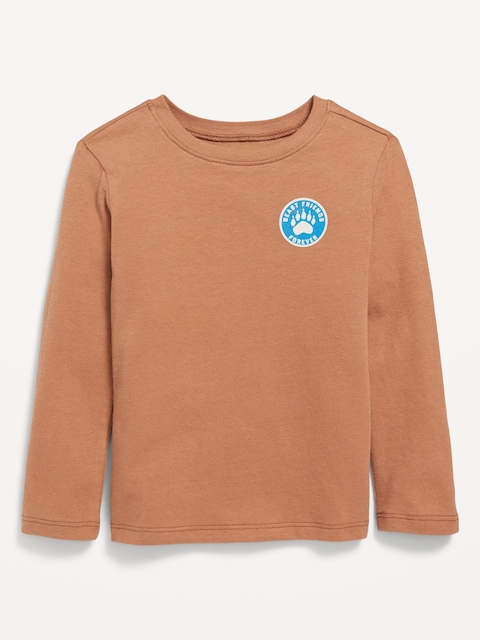 Long-Sleeve Graphic T-Shirt for Toddler Boys - Cork