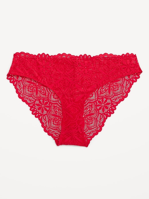 Image number 4 showing, Mid-Rise Lace Bikini Underwear