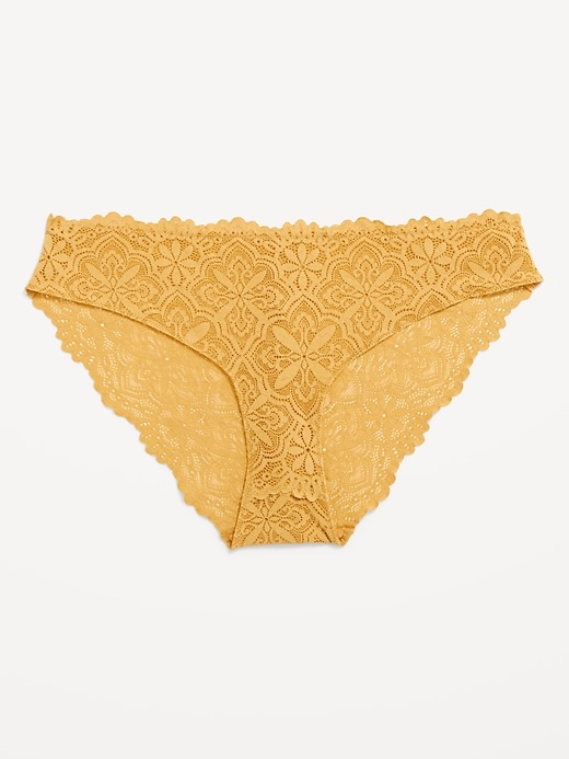 Image number 4 showing, Mid-Rise Lace Bikini Underwear