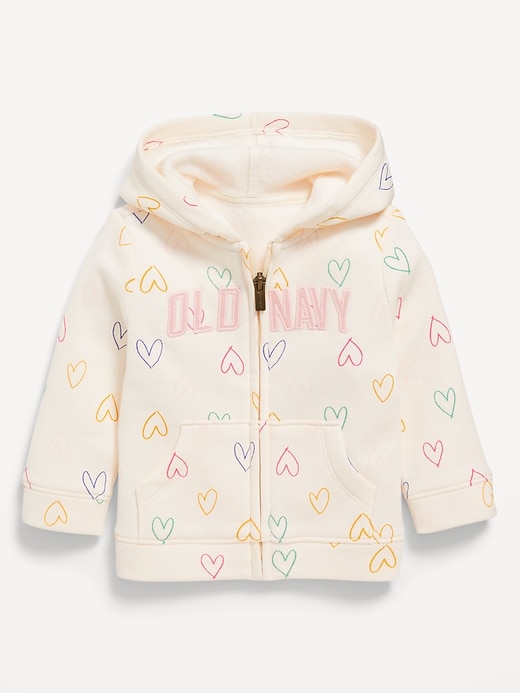 Printed Logo Graphic Zip Hoodie for Baby