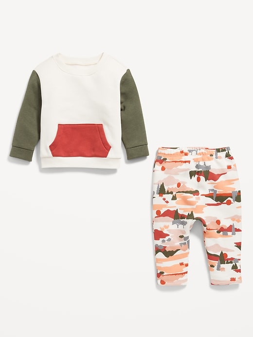 View large product image 2 of 2. Crew-Neck Sweatshirt and Sweatpants Set for Baby