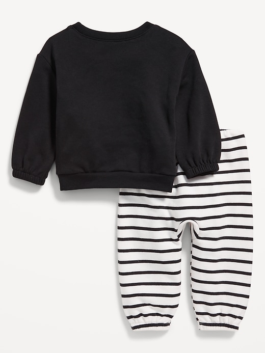 View large product image 2 of 3. Crew-Neck Critter Sweatshirt and Jogger Pants Set for Baby