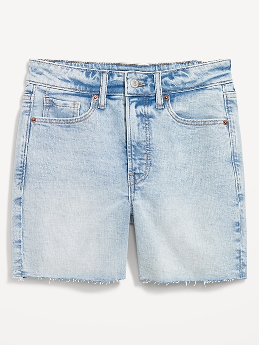 Image number 4 showing, High-Waisted OG Jean Cut-Off Shorts -- 5-inch inseam