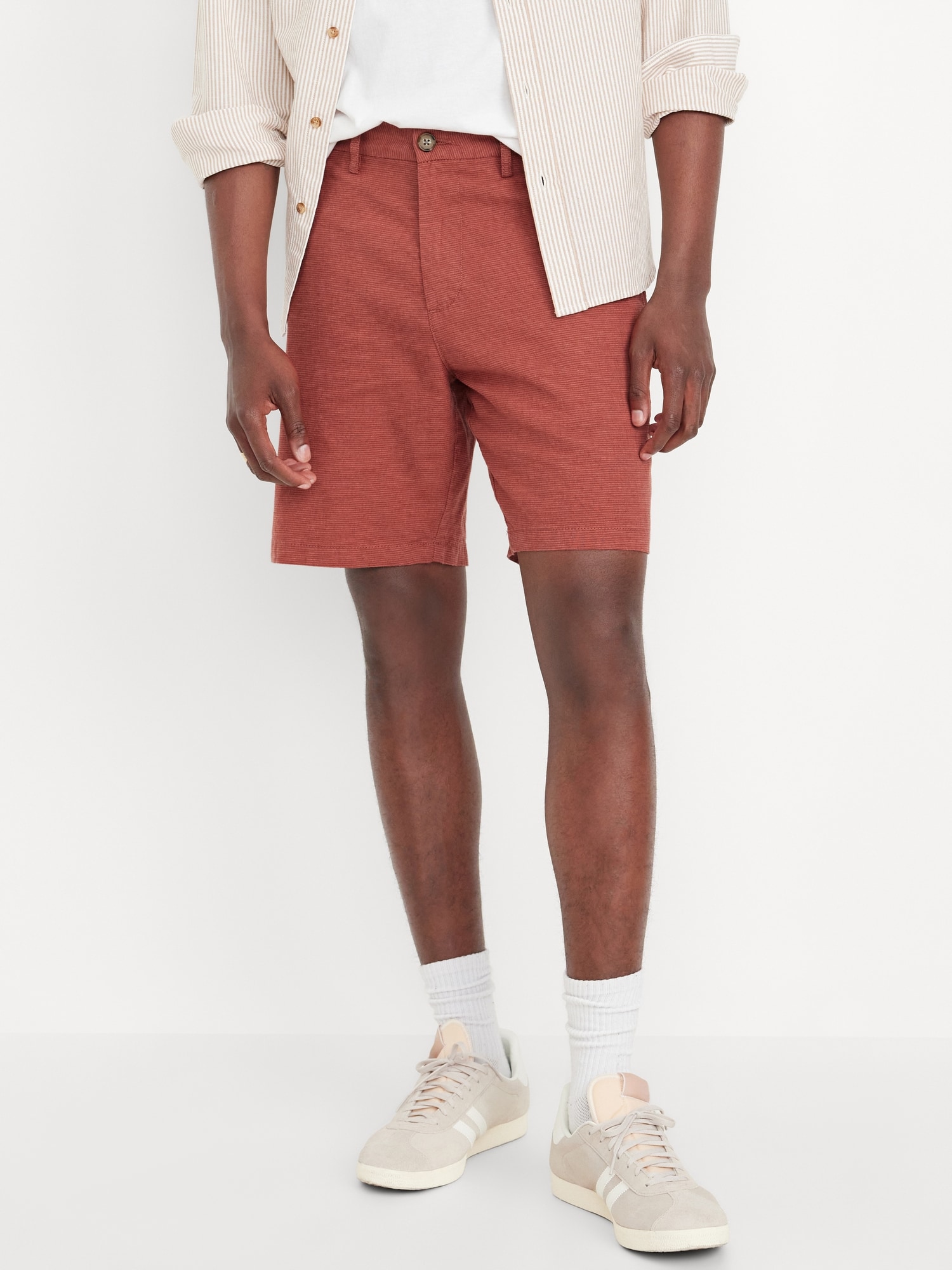 Rotation Chino Linen-Blend Shorts -- 8-inch inseam