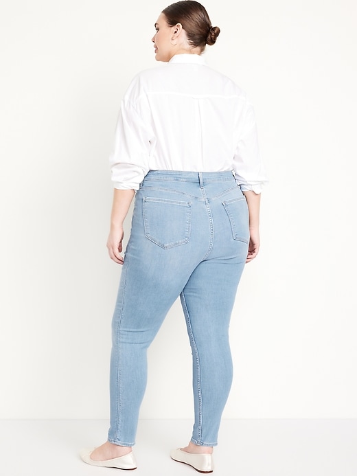 Image number 8 showing, Extra High-Waisted Rockstar 360° Stretch Super-Skinny Ankle Jeans