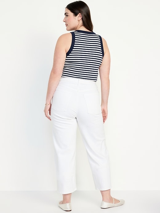 Image number 6 showing, Extra High-Waisted Sky-Hi Wide-Leg Crop Jeans