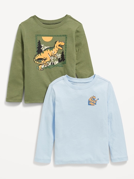 View large product image 1 of 3. Long-Sleeve Graphic T-Shirt 2-Pack for Toddler Boys