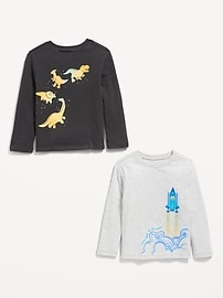 View large product image 3 of 3. Long-Sleeve Graphic T-Shirt 2-Pack for Toddler Boys