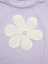 View large product image 4 of 4. Oversized Embroidered Graphic T-Shirt for Girls