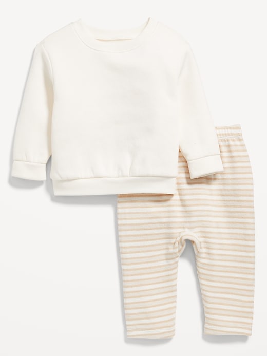 View large product image 1 of 2. Crew-Neck Sweatshirt and Sweatpants Set for Baby