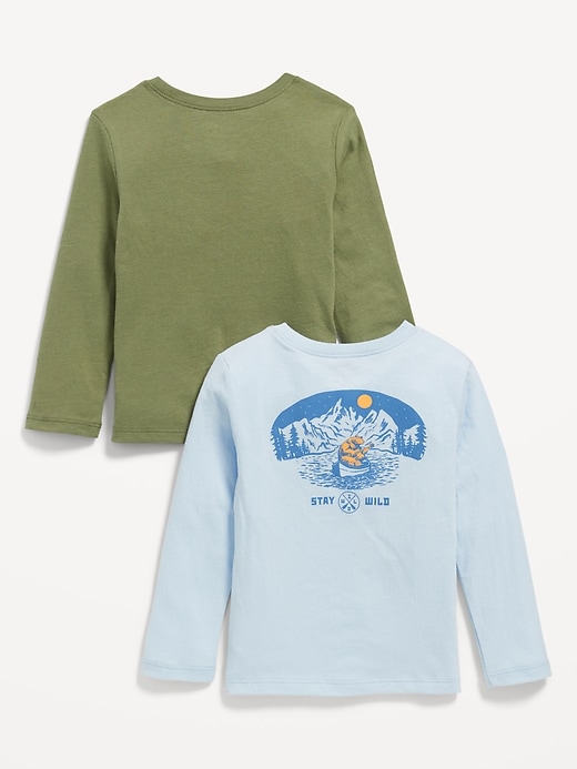 View large product image 2 of 3. Long-Sleeve Graphic T-Shirt 2-Pack for Toddler Boys