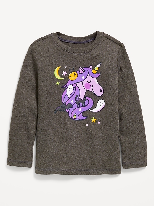 View large product image 1 of 2. Long-Sleeve Graphic T-Shirt for Toddler Girls