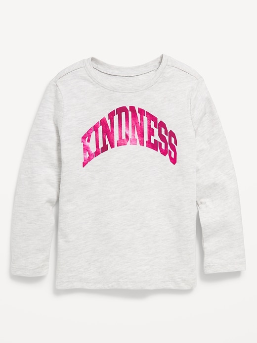 View large product image 1 of 2. Long-Sleeve Graphic T-Shirt for Toddler Girls