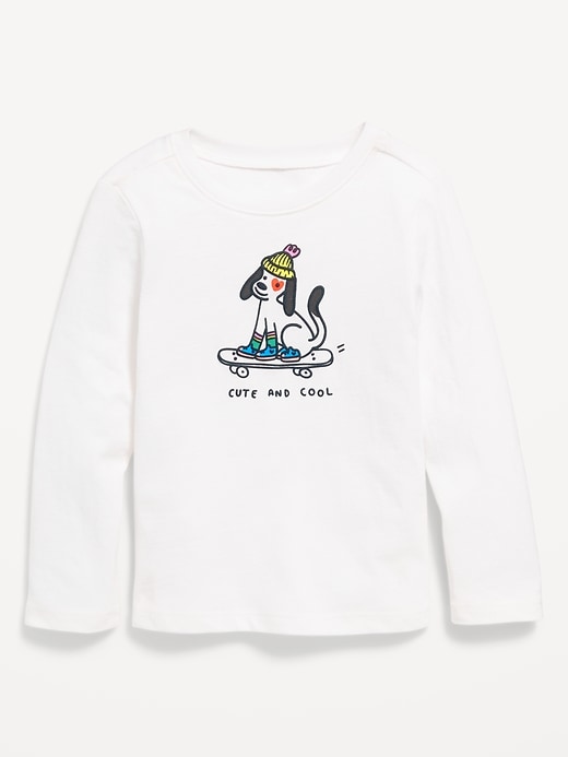 View large product image 1 of 1. Long-Sleeve Graphic T-Shirt for Toddler Girls