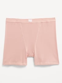 View large product image 4 of 8. High-Waisted Ribbed Boyshort Briefs -- 3-inch inseam