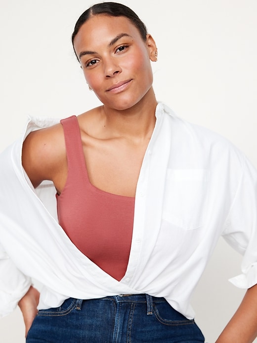 Image number 3 showing, Square-Neck Tank Top Bodysuit