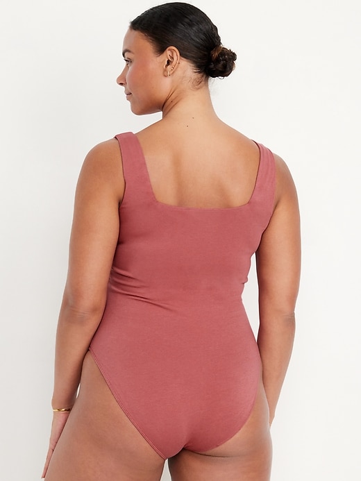 Image number 6 showing, Square-Neck Tank Top Bodysuit