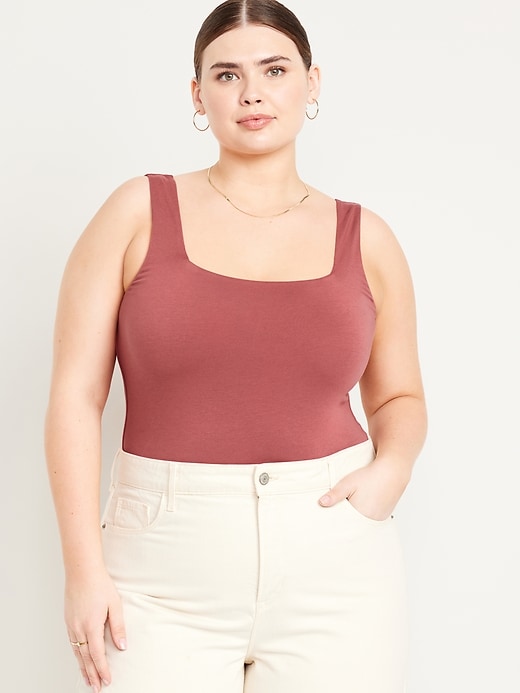 Image number 7 showing, Square-Neck Tank Top Bodysuit