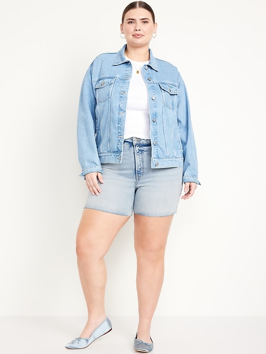 Image number 7 showing, High-Waisted OG Jean Cut-Off Shorts -- 5-inch inseam