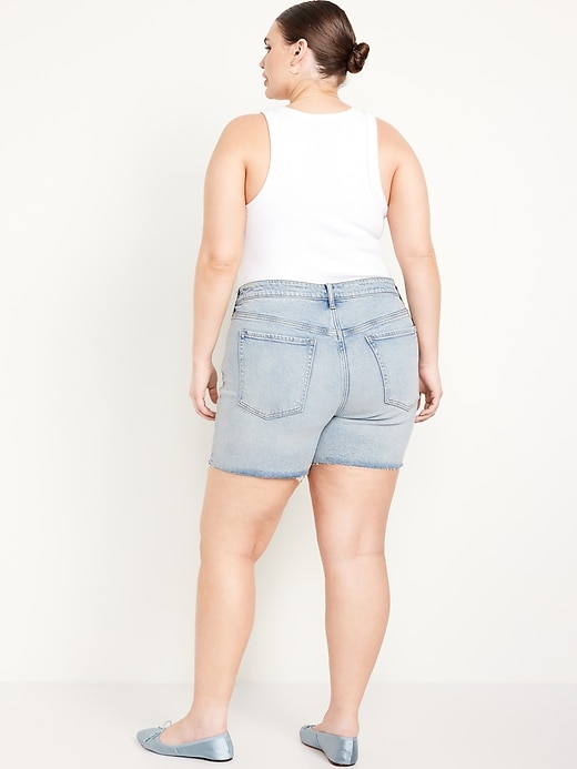 Image number 8 showing, High-Waisted OG Jean Cut-Off Shorts -- 5-inch inseam