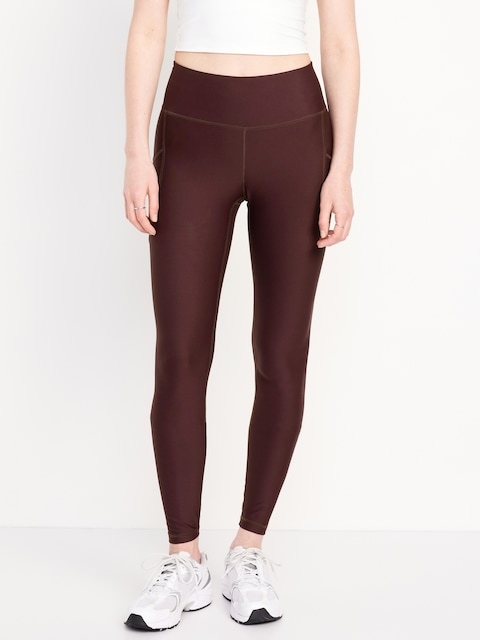 High-Waisted PowerSoft Full-Length Pocket Leggings - Boxwood