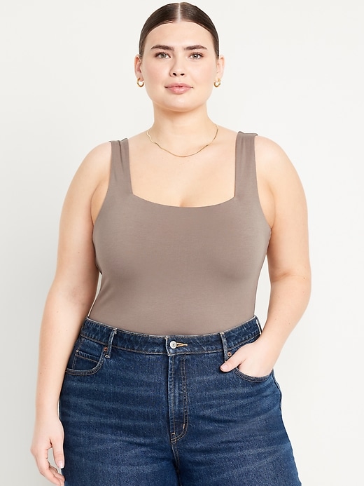 Image number 7 showing, Square-Neck Tank Top Bodysuit