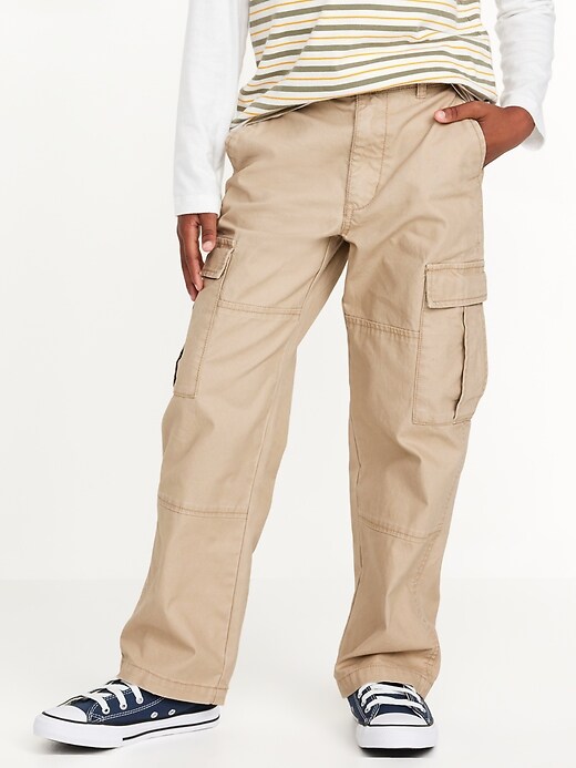 Baggy Non-Stretch Cargo Pants for Boys