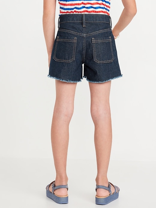 View large product image 2 of 4. High-Waisted Pocket Jean Shorts for Girls