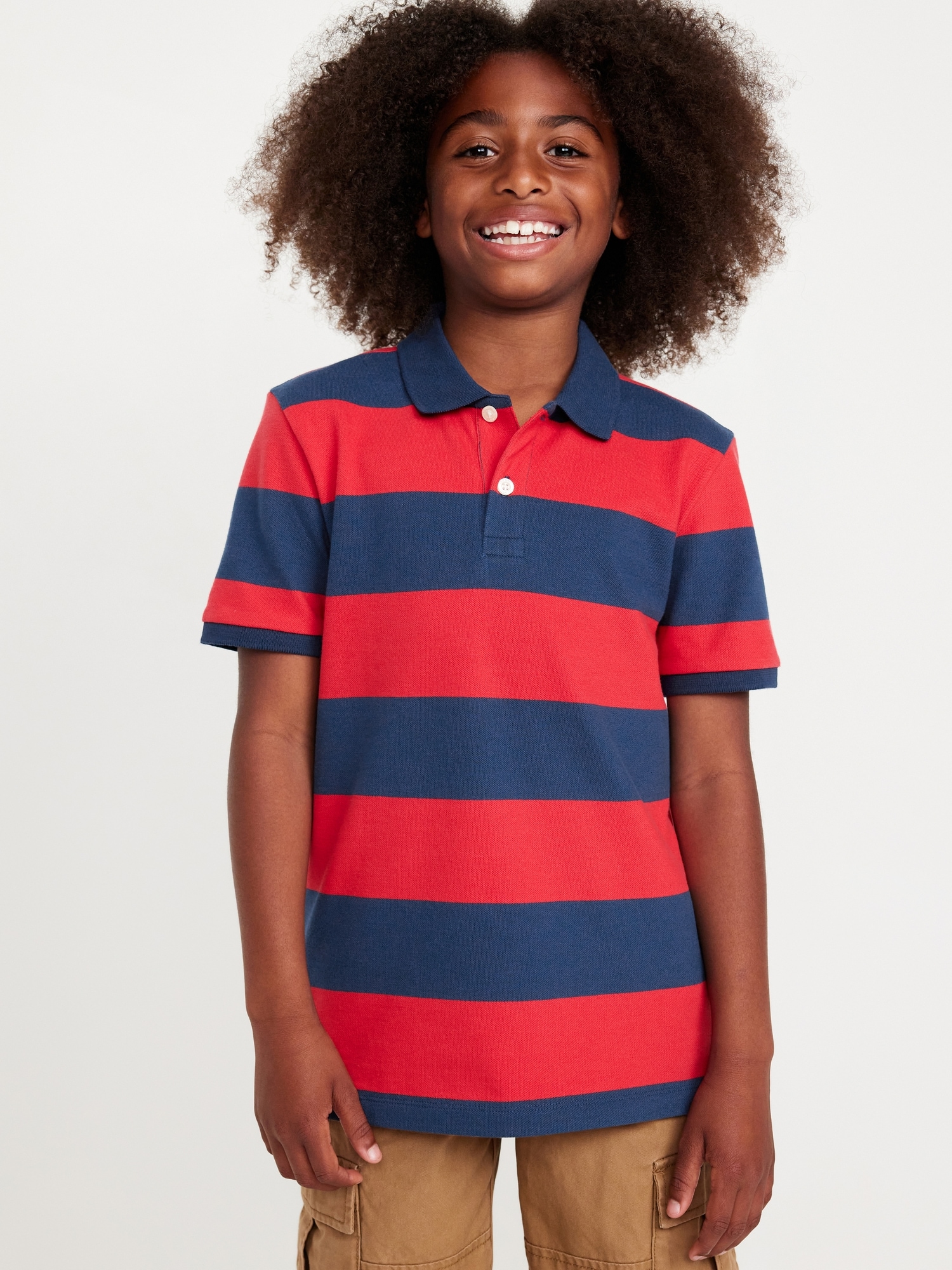 Printed Pique Polo Shirt for Boys - Multi