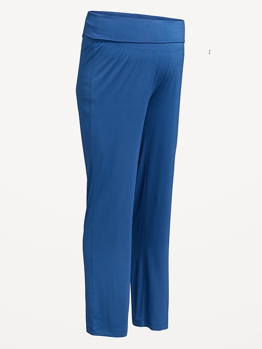 Image number 5 showing, Maternity Rollover Waist Pajama Pants