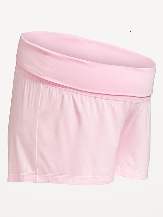 Image number 6 showing, Maternity Rollover Waist Pajama Short