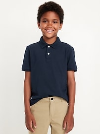 Image number 1 showing, School Uniform Pique Polo Shirt for Boys