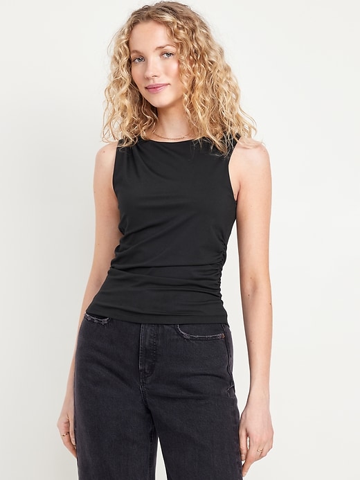 Image number 1 showing, Sleeveless Double-Layer Top