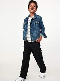 View large product image 3 of 4. Baggy Non-Stretch Cargo Pants for Boys