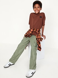 View large product image 3 of 5. Baggy Non-Stretch Cargo Pants for Boys