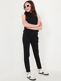 View large product image 3 of 4. Slim High-Waisted Dynamic Fleece Joggers for Girls