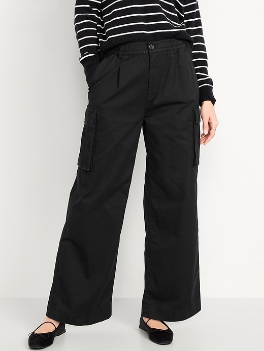 Image number 1 showing, Extra High-Waisted Super Wide-Leg Cargo Pants
