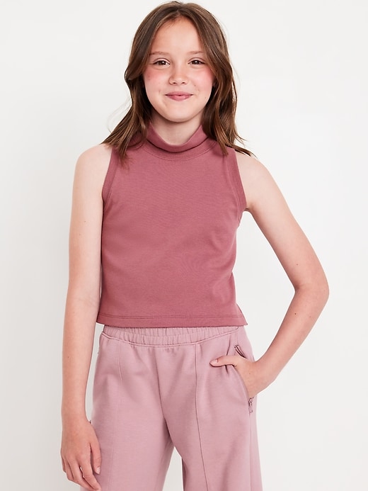 View large product image 1 of 4. Dynamic Fleece Sleeveless Mock-Neck Top for Girls