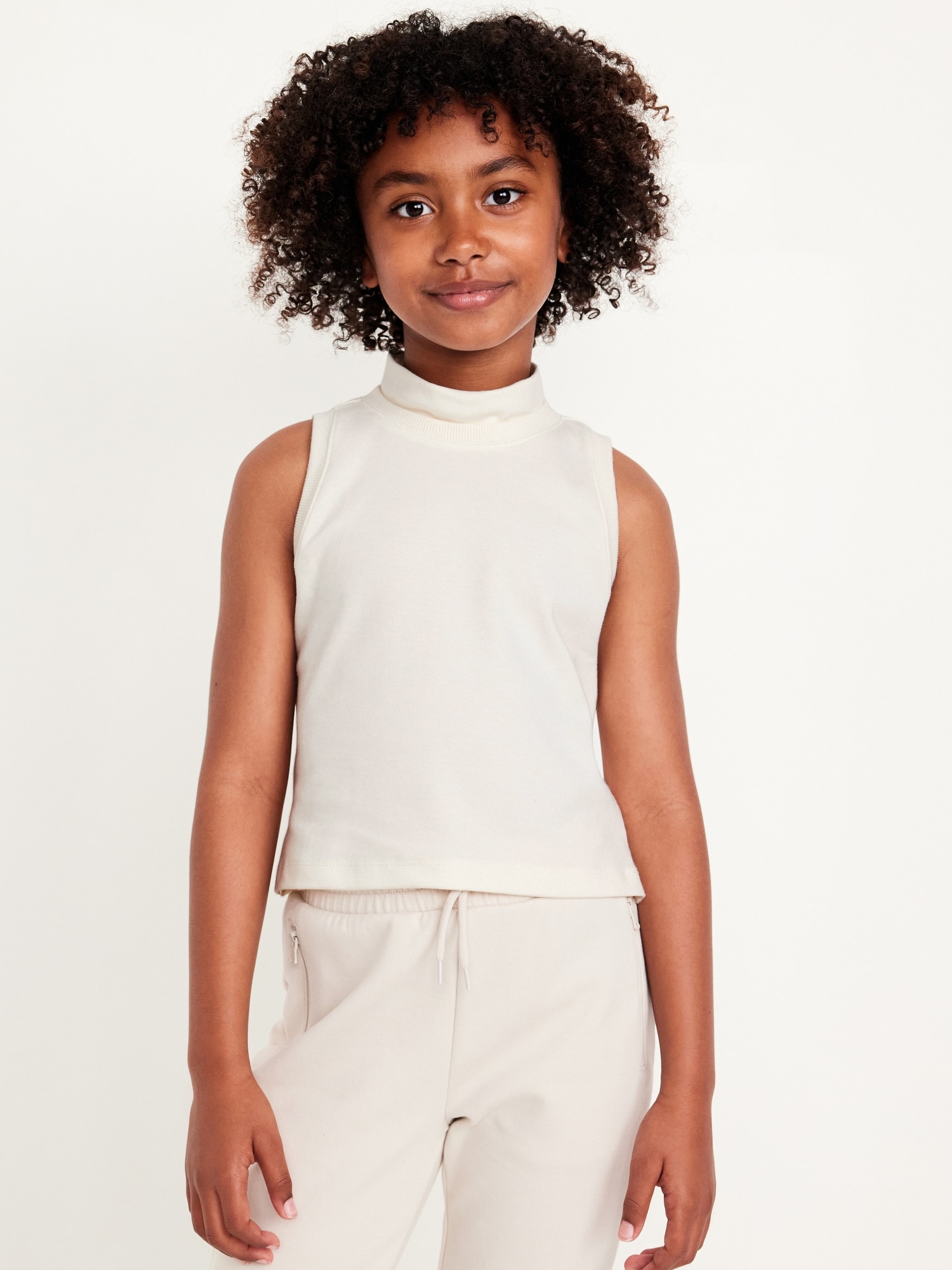 Dynamic Fleece Sleeveless Mock-Neck Top for Girls