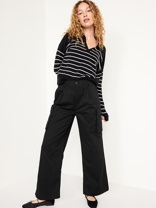 Image number 3 showing, Extra High-Waisted Super Wide-Leg Cargo Pants