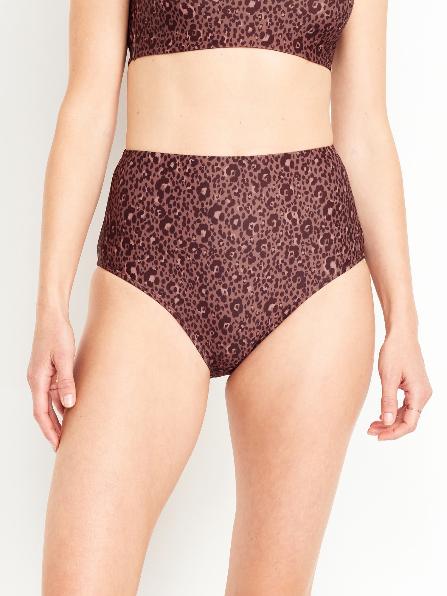 High-Waisted French-Cut Bikini Swim Bottoms