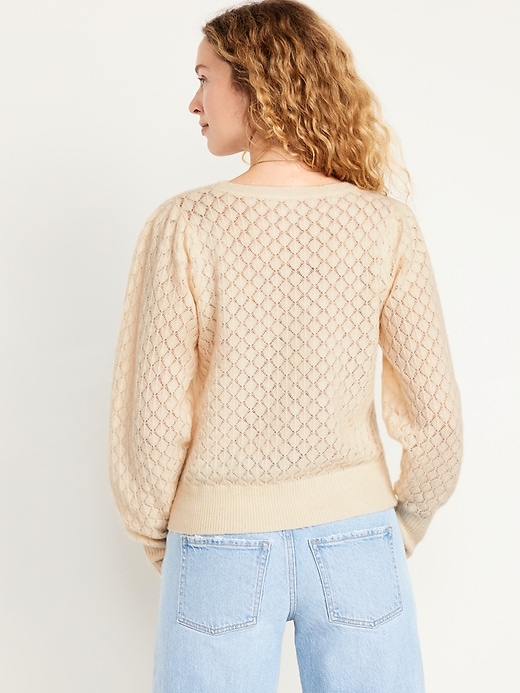 Image number 7 showing, Pointelle Sweater