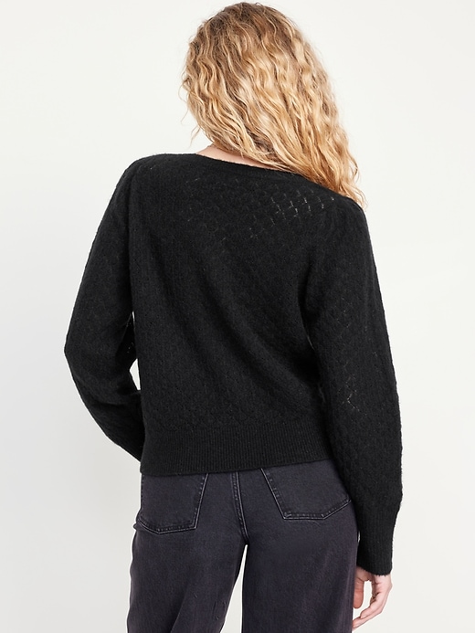 Image number 2 showing, Pointelle Sweater