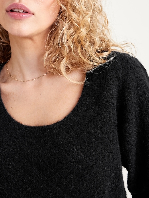 Image number 5 showing, Pointelle Sweater