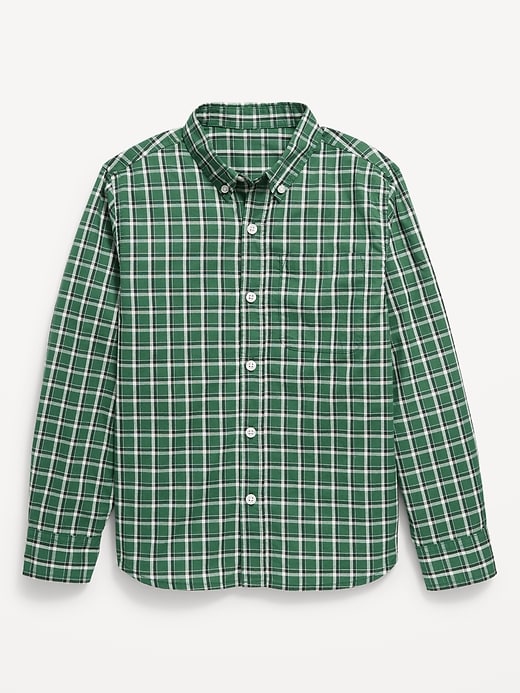 View large product image 2 of 3. Long-Sleeve Poplin Shirt for Boys