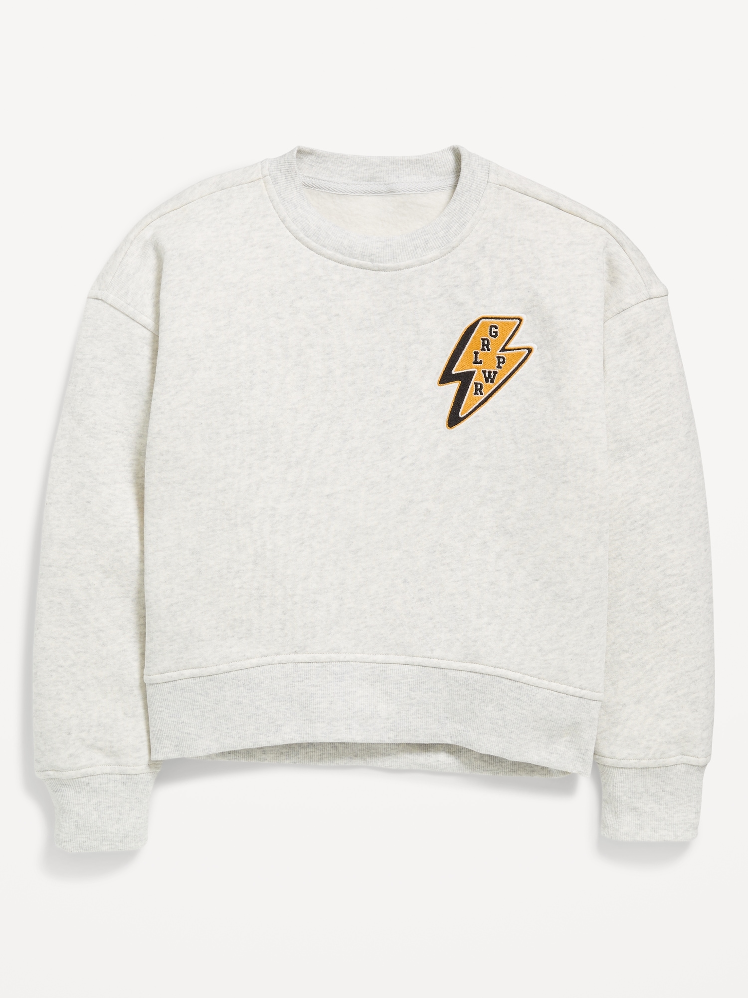 Vintage Oversized Crew-Neck Sweatshirt for Girls