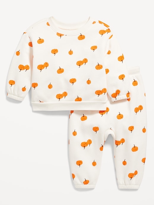 View large product image 1 of 3. Printed Crew-Neck Sweatshirt and Sweatpants Set for Baby